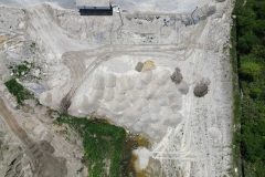Aerial view of a construction site