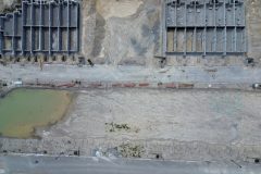 Aerial view of a construction site