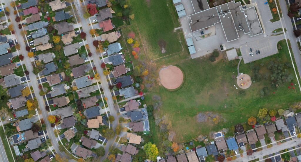 A section of an orthomosaic map